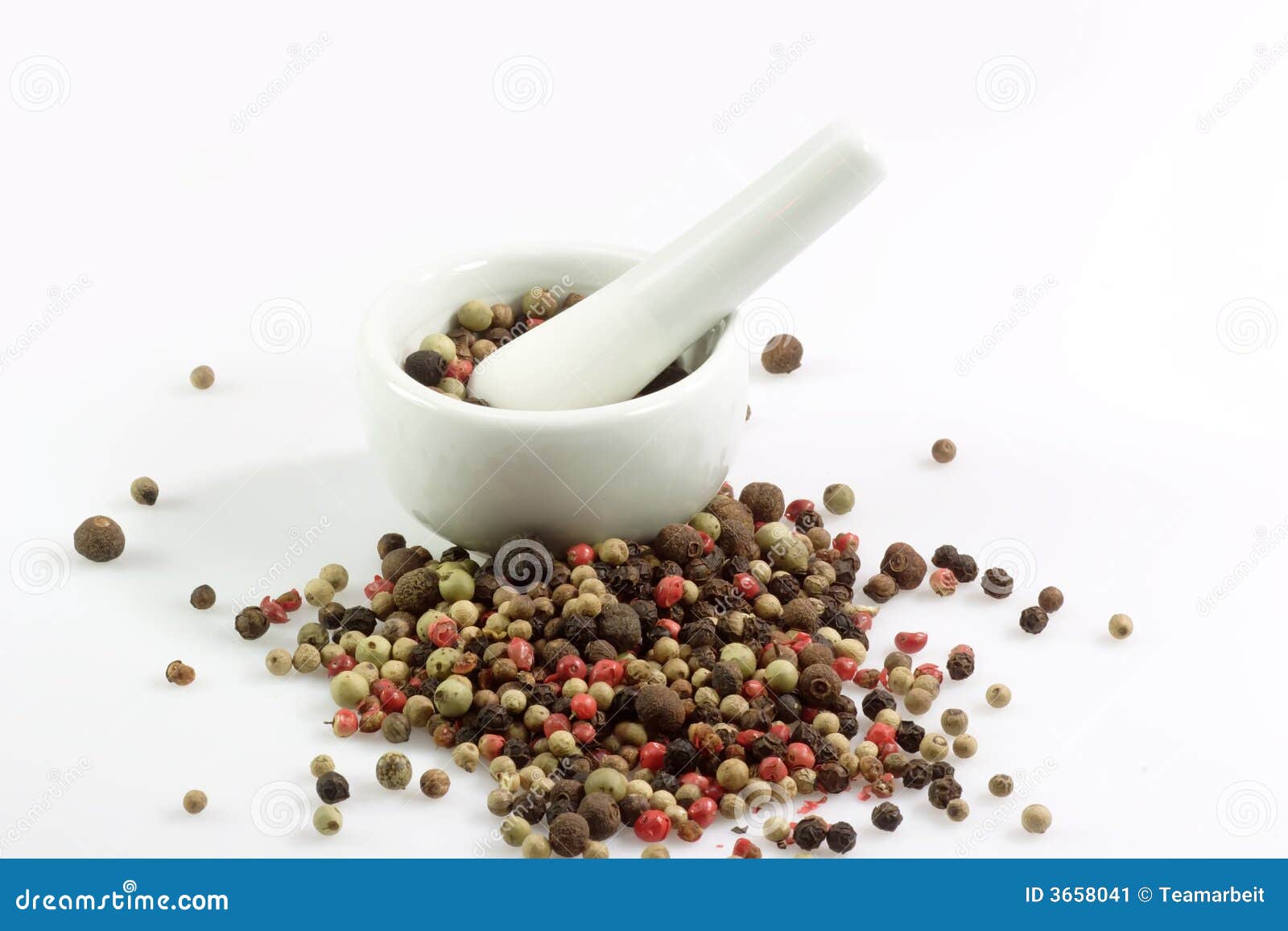 Pepper Grains stock image. Image of ingredients, pestle 3658041