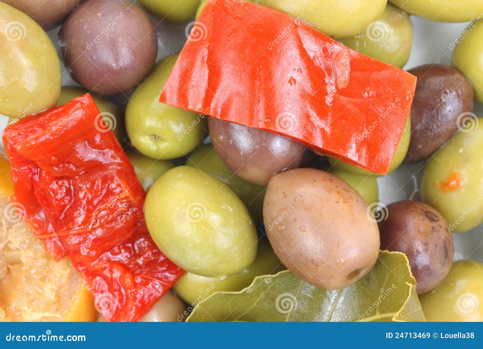 Pepper Olives up Close stock image. Image of product 24713469