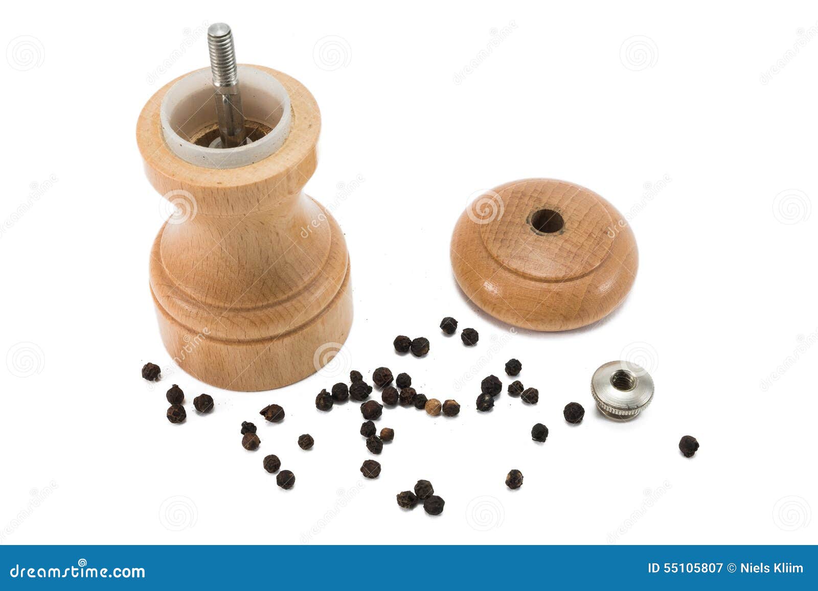 Peppermill in pieces stock image. Image of kitchenware 55105807