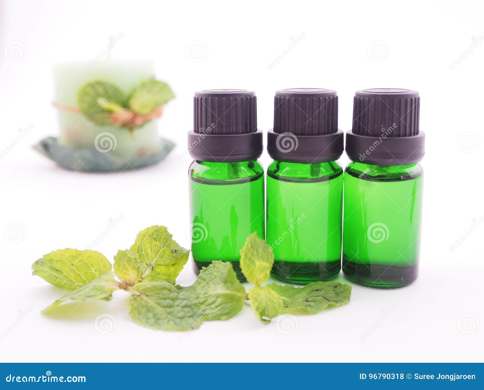 Peppermint aroma oil stock photo. Image of aroma, tools 96790318