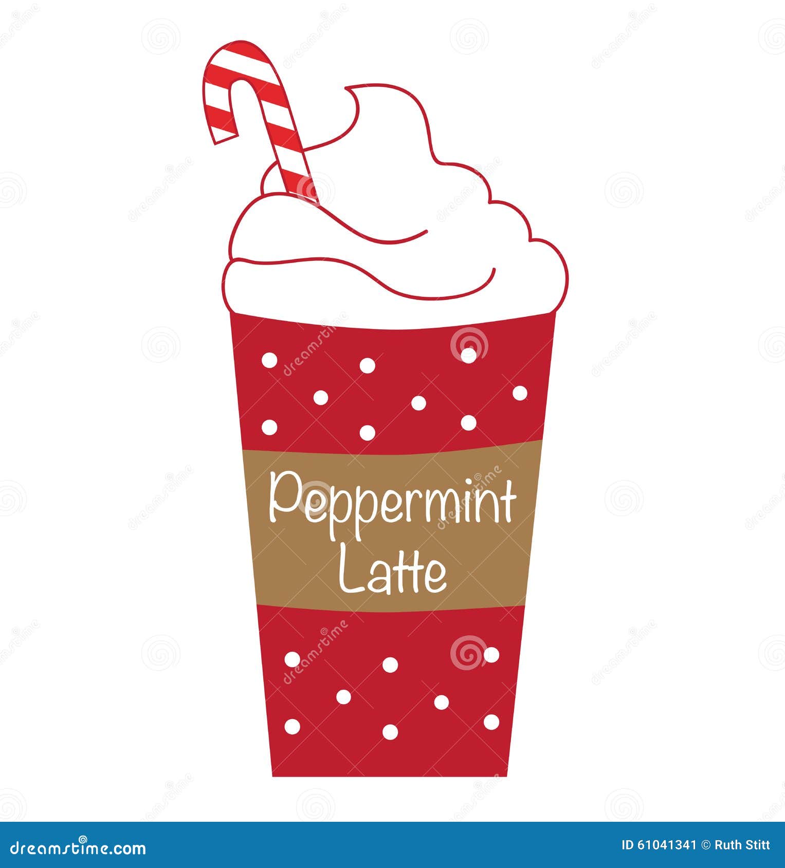 Peppermint Latte Coffee stock vector. Illustration of coffees 61041341
