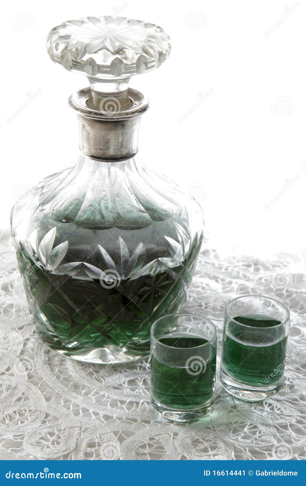 Peppermint liqueur stock image. Image of glass, liqueur 16614441