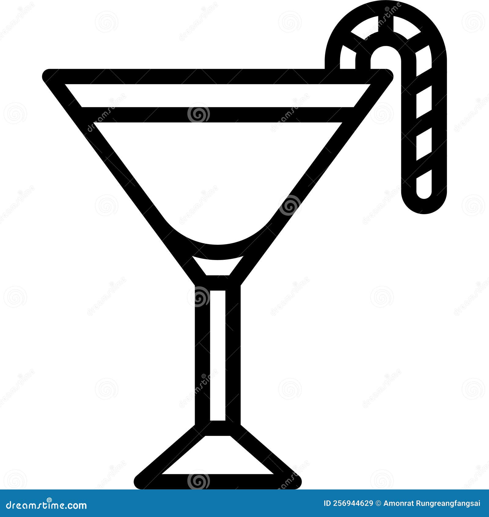 Peppermint Martini Cocktail Icon, Alcoholic Mixed Drink Vector Stock Vector Illustration of