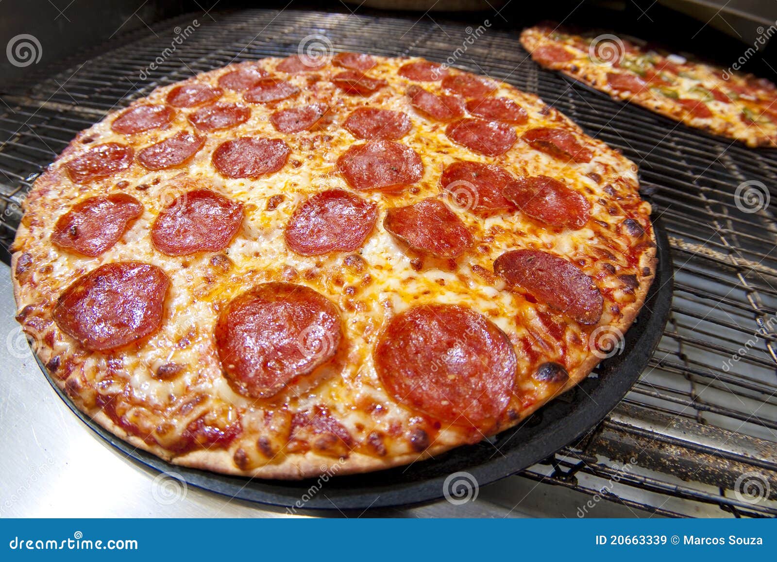 Pepperoni Pizza stock image. Image of cook, restaurant 20663339