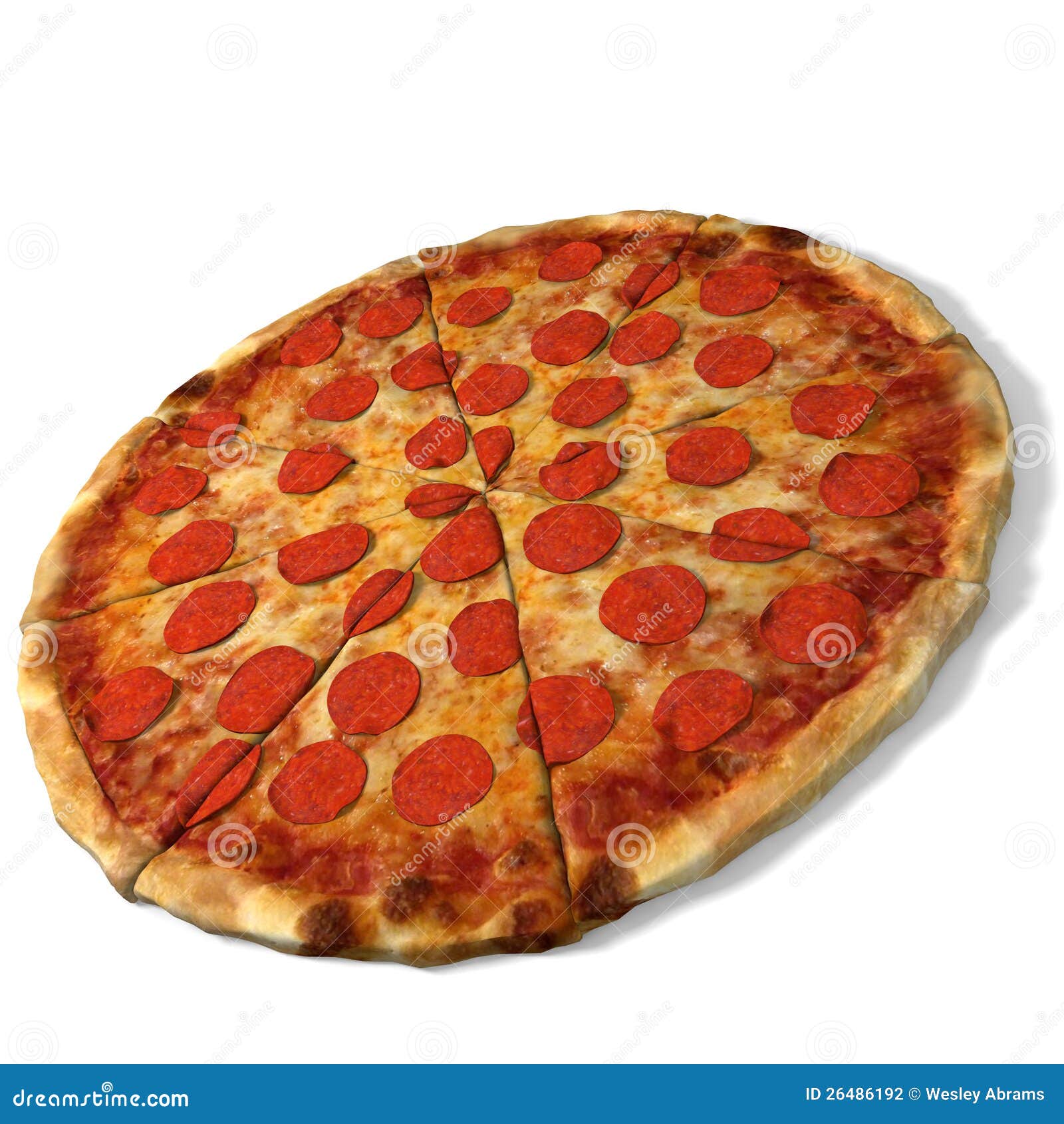 Pepperoni Pizza. stock illustration. Illustration of food 26486192