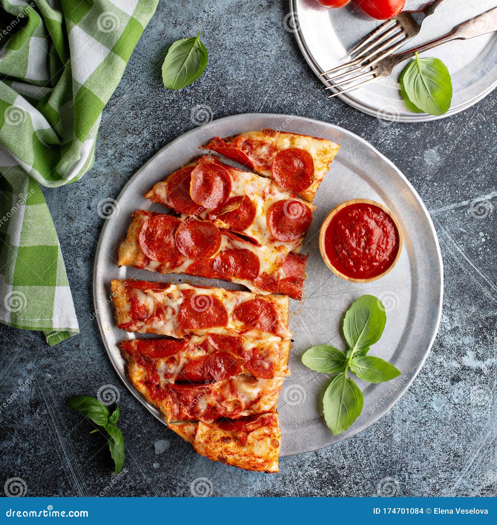 Pepperoni Pizza Breadsticks Stock Photo Image of fattening