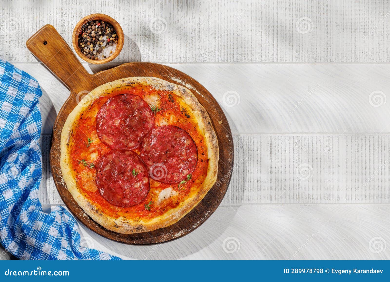 Pepperoni pizza stock photo. Image of italian, pepperoni - 289978798