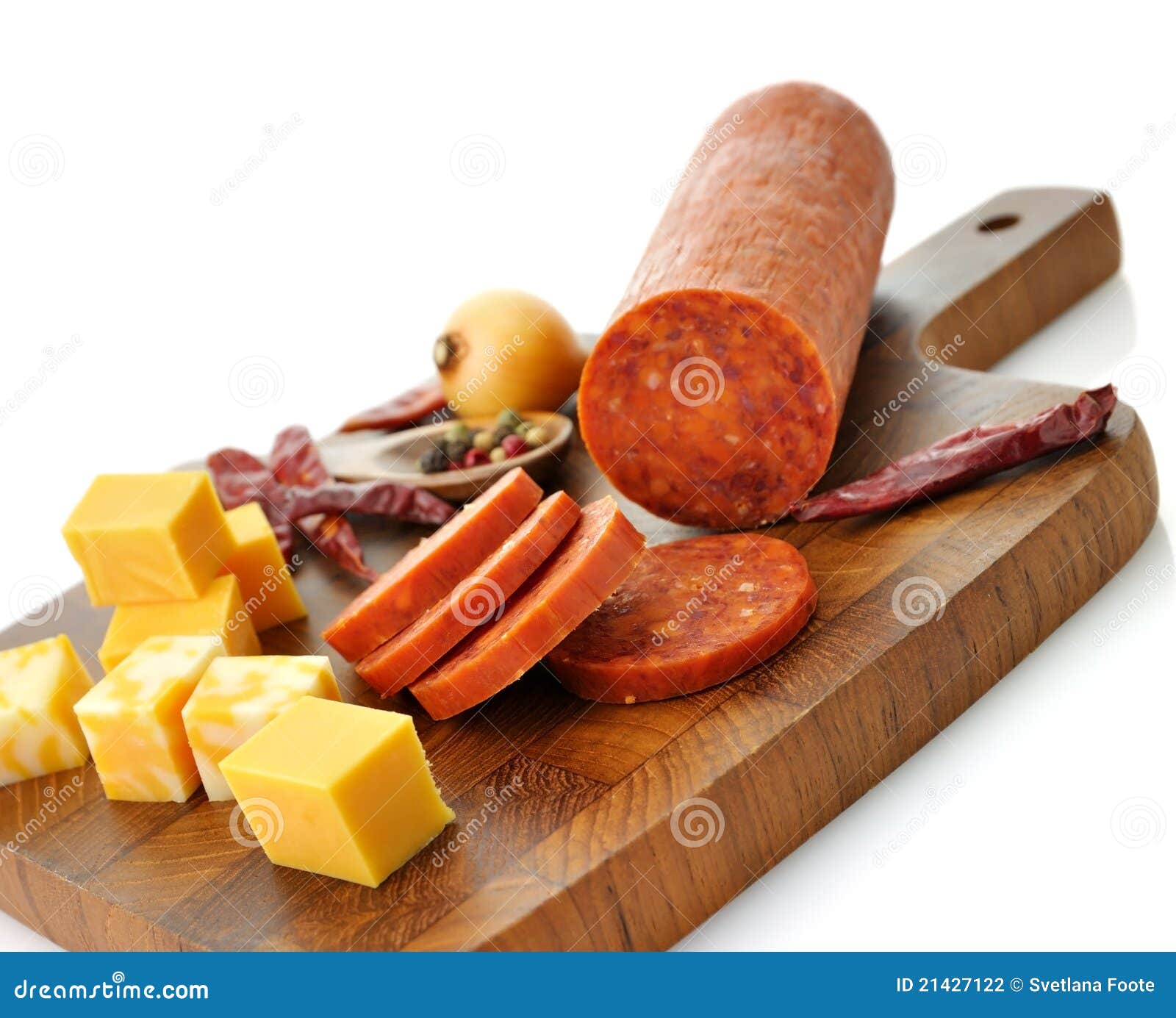 Pepperoni Salami and Cheese Stock Photo Image of onion, cheese 21427122
