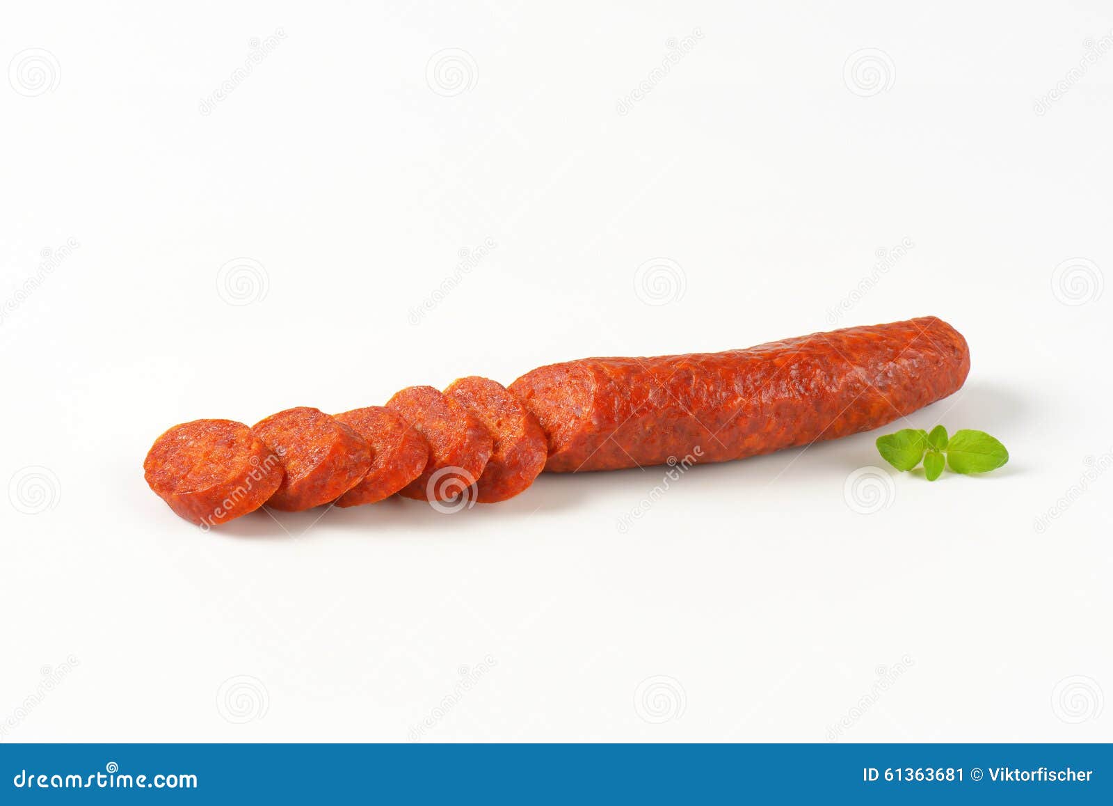 Pepperoni sausage stock image. Image of fresh, basil 61363681