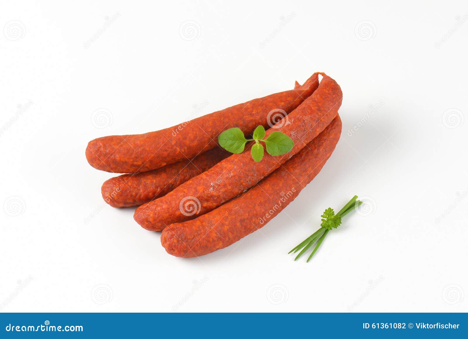 Pepperoni sausages stock photo. Image of cured, studio 61361082
