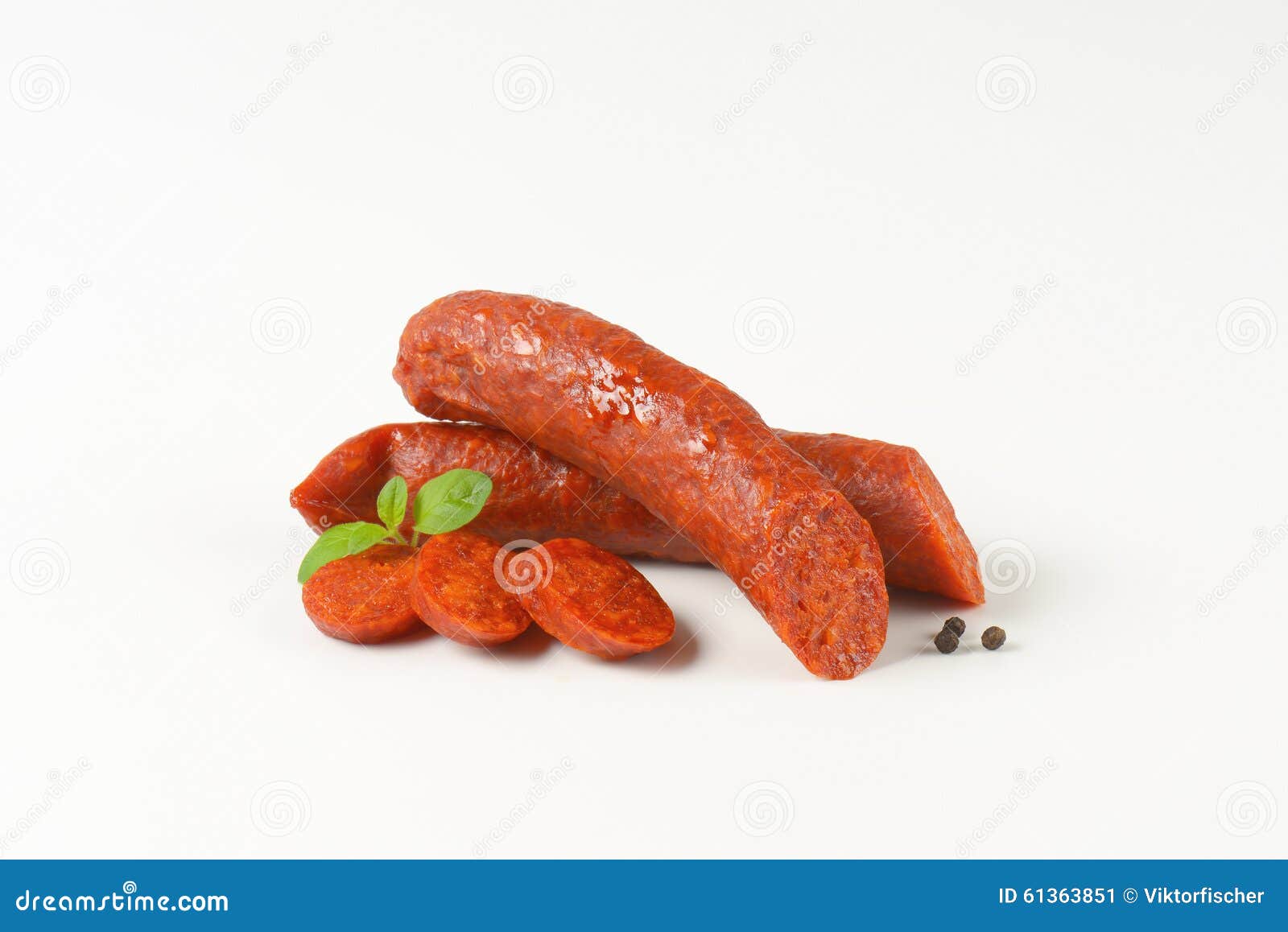 Pepperoni sausages stock image. Image of salami, beef - 61363851