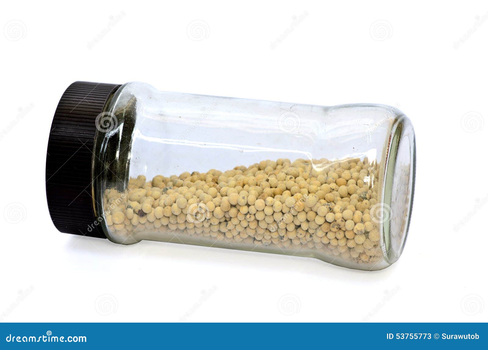 Peppers in Glass Bottles on White Stock Image Image of background