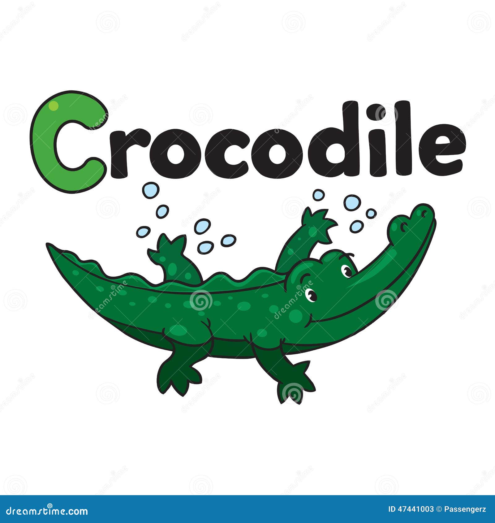 Pequeño Cocodrilo O Cocodrilo, Para ABC Alfabeto C Stock de ilustración -  Ilustración de lago, fuente: 47441003