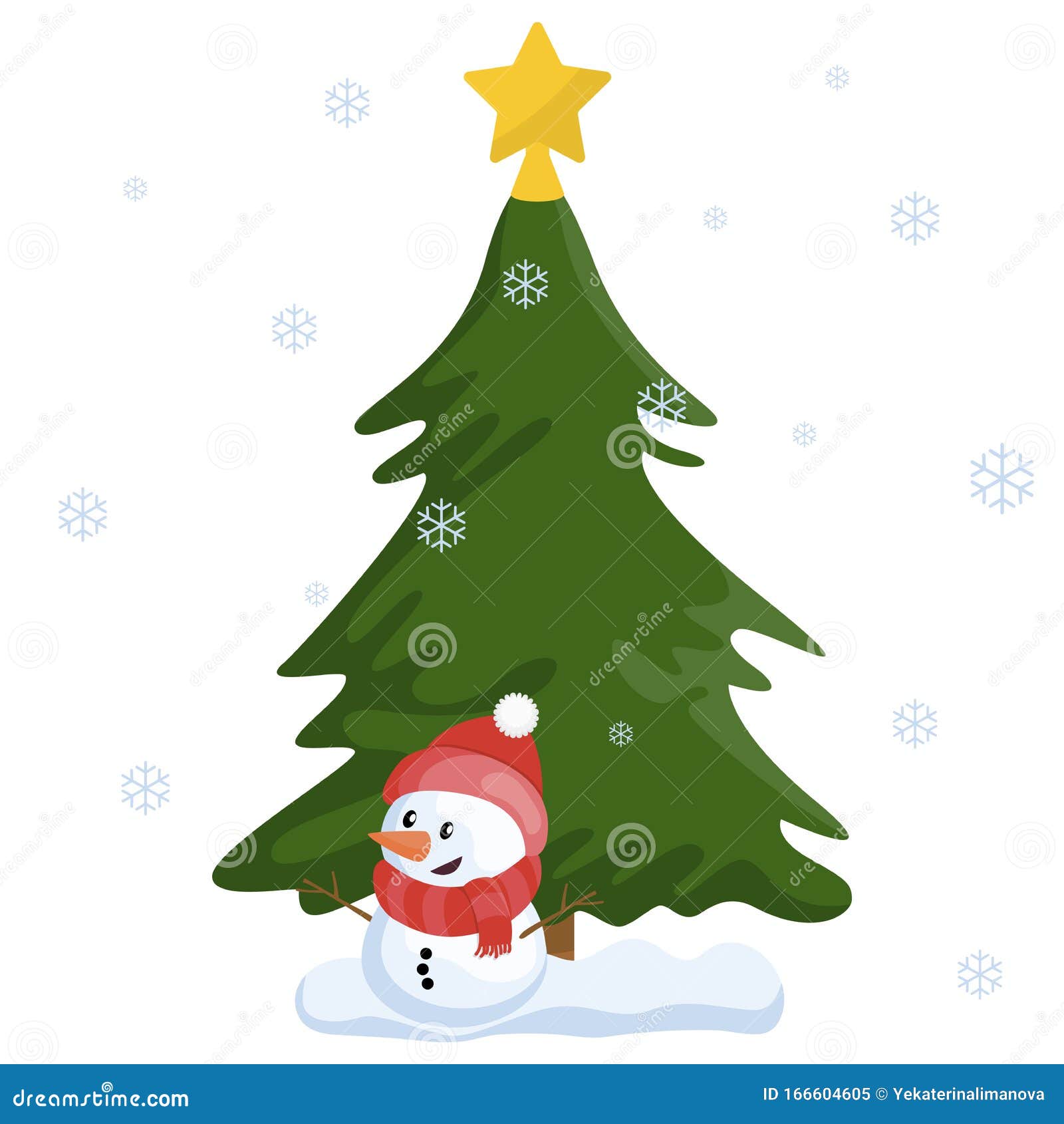 Pequeño Muñeco De Nieve Y árbol De Navidad Ilustración del Vector - Ilustración de verde, rojo: 166604605 Pequeño Muñeco De Nieve Y árbol De Navidad Ilustración del Vector - Ilustración de verde, rojo: 166604605