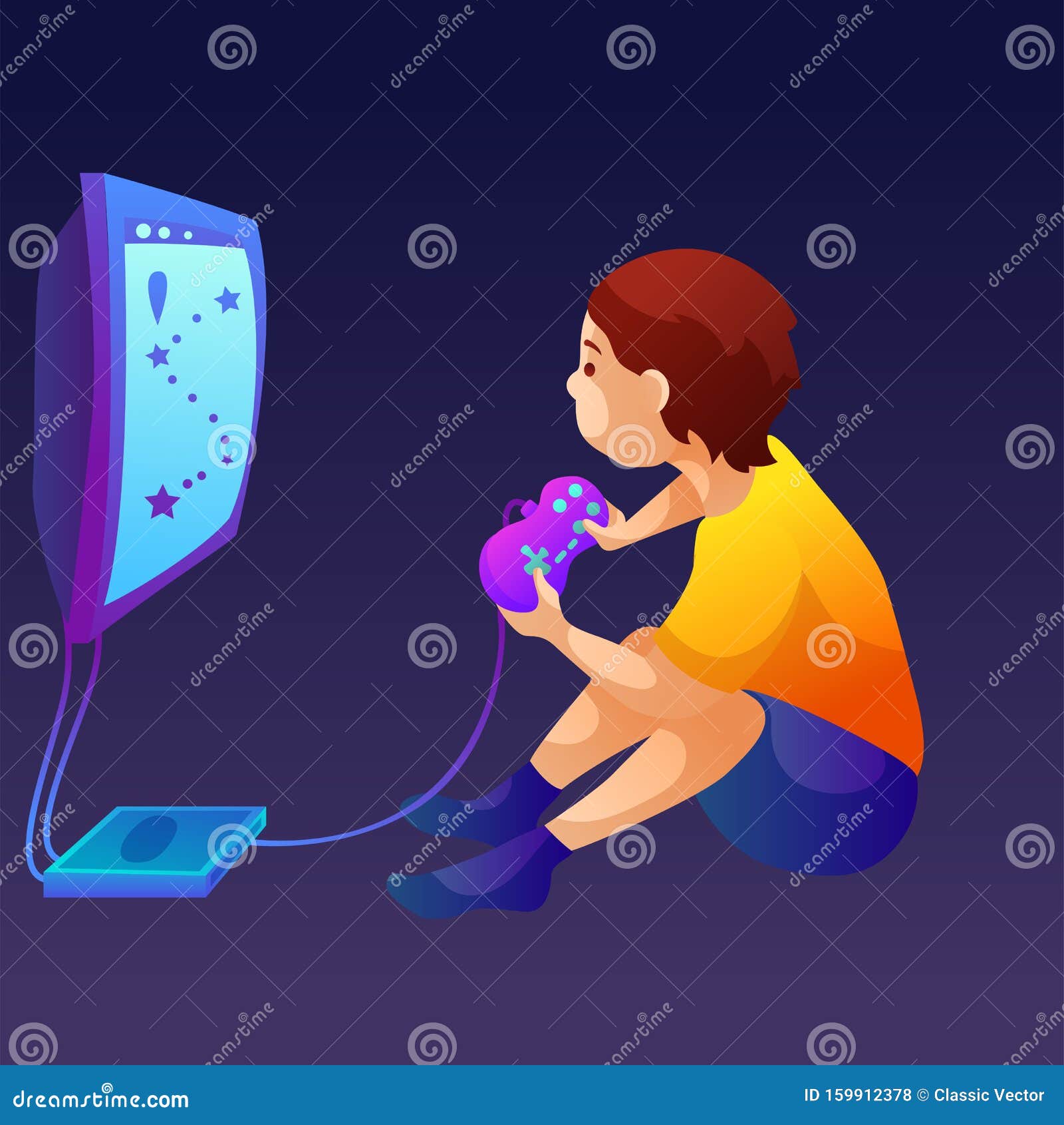 Criança Joga Um Jogo De Vídeo Na Tela Do Computador Pc. Retrato De Uma  Criança Fofa Ao Digitar No Teclado. Computador Jogador Imagem de Stock -  Imagem de jogador, fofofo: 249326361