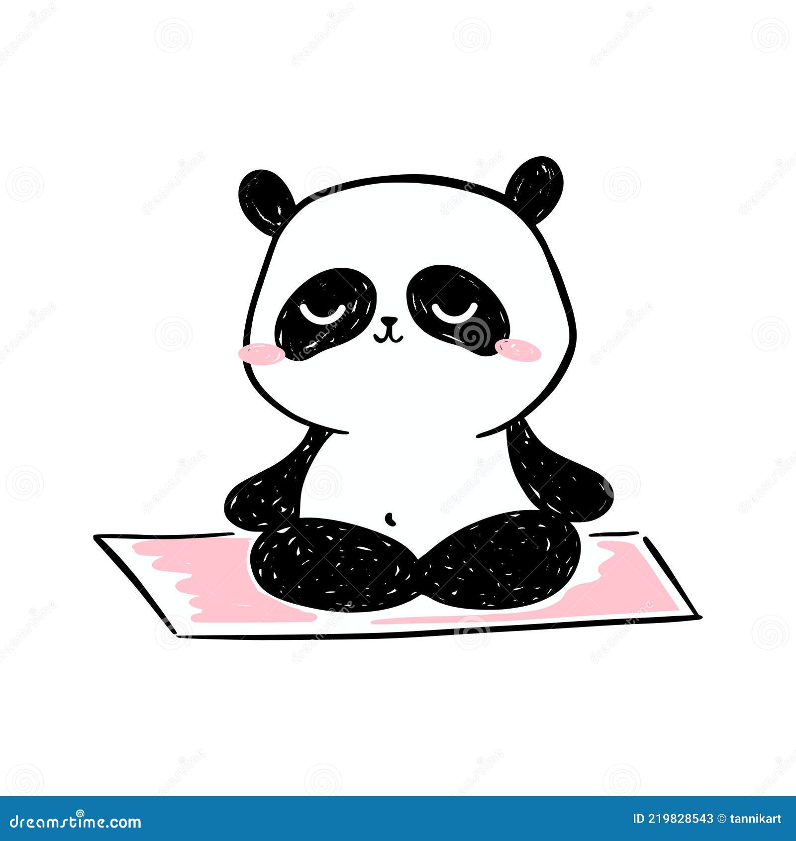 Baixar Vetor De Desenho De Ilustração De Desenho Animado Do Panda