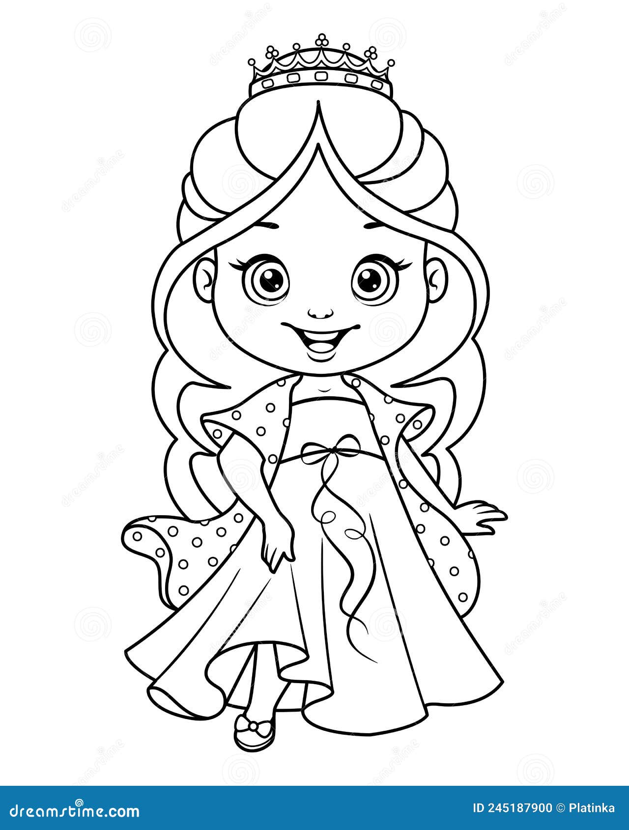 Desenhos de princesas para colorir em preto e branco para crianças