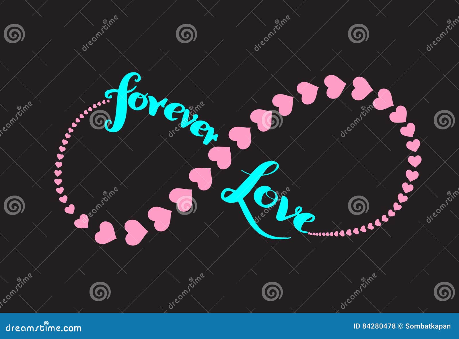 Simbolo Infinito: Significato In Amore Per Sempre Simbolo Di Infinito Di Amore Illustrazione Vettoriale
