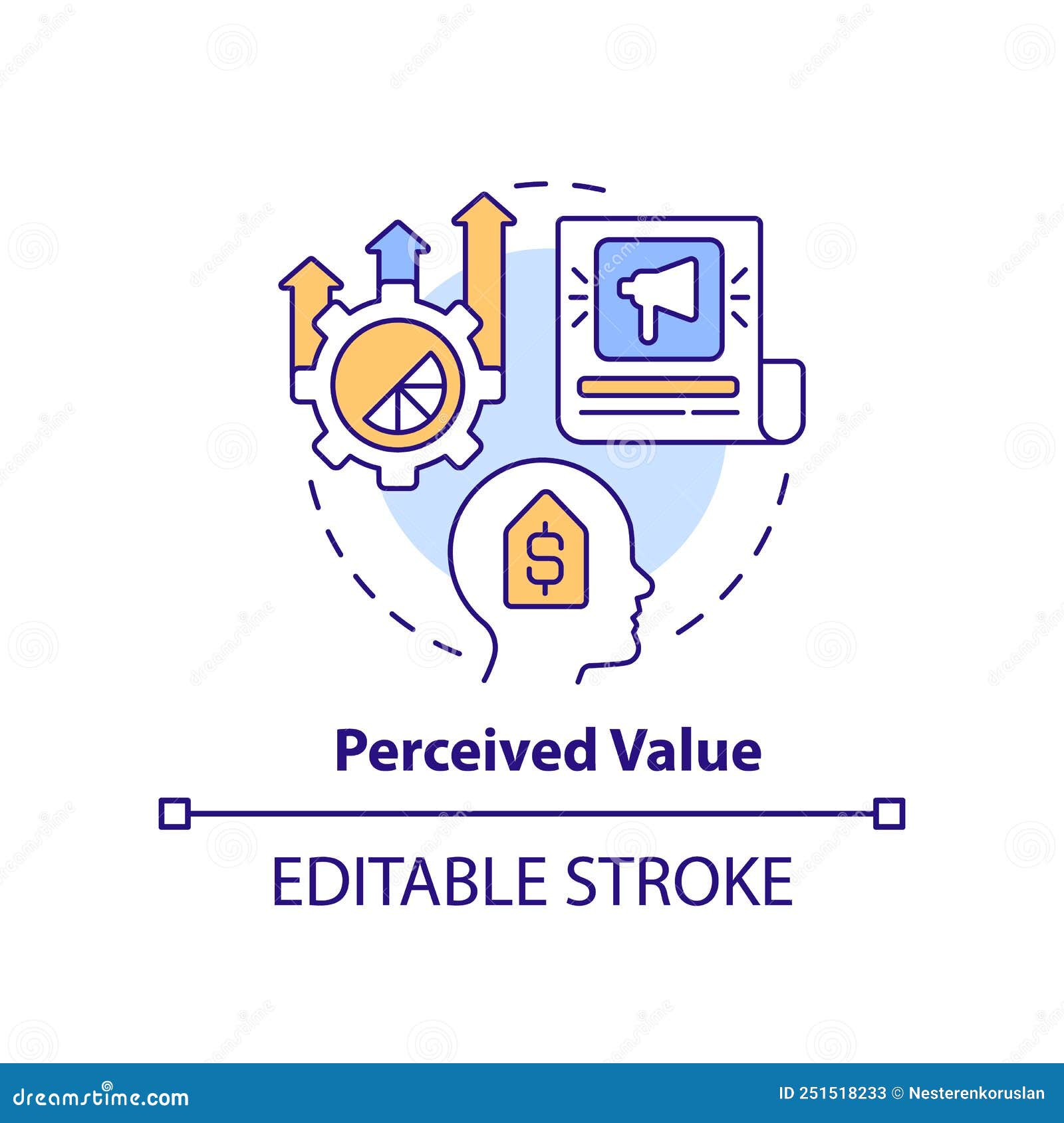 perceived value concept icon