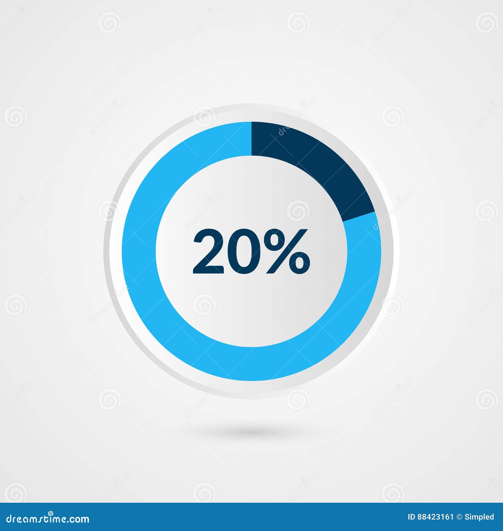 20 Percent Pie Chart