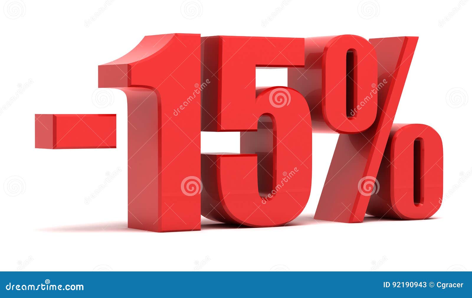 15 percent discount 3d text