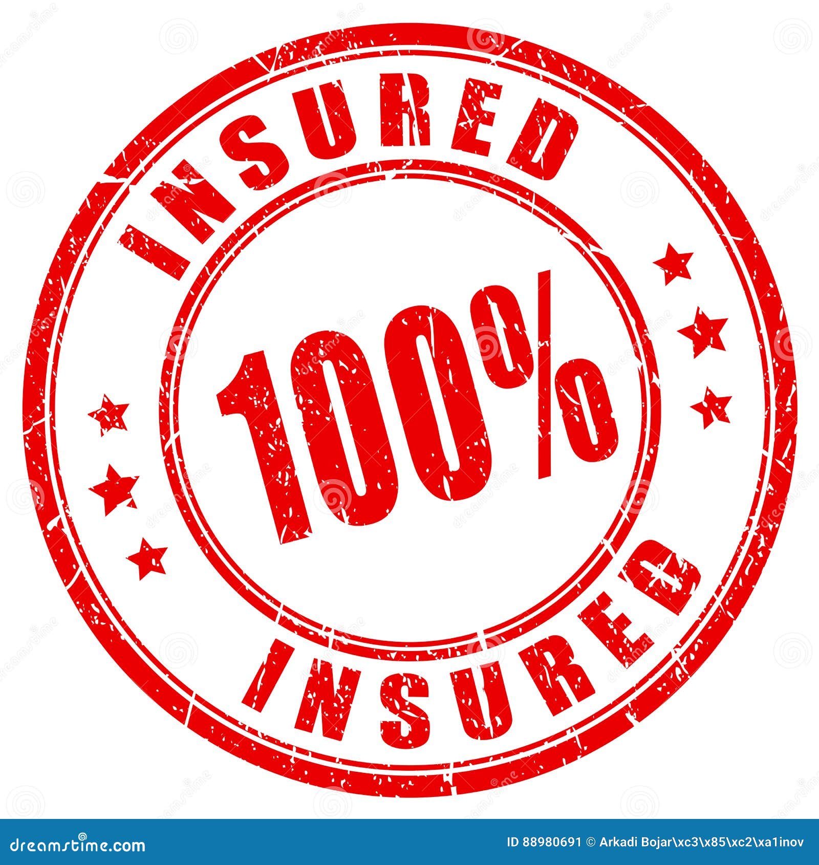 100 percent fully insured stamp