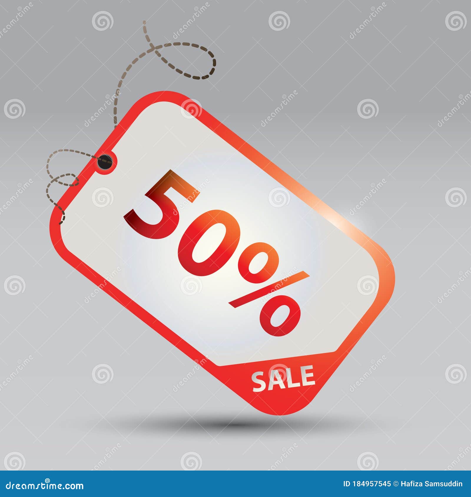 50 Percent Offer Tag. Vector Illustration Decorative Background Design ...