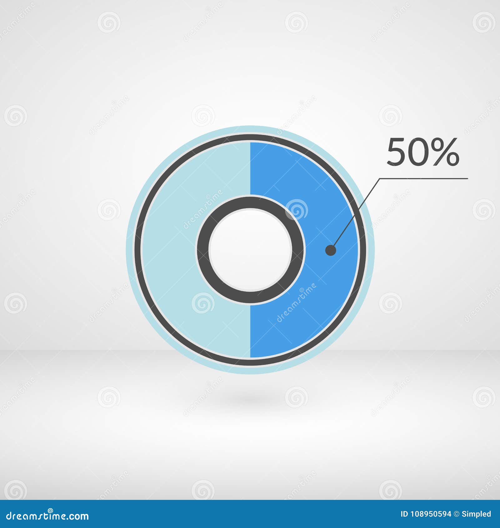 50 Percent Pie Chart