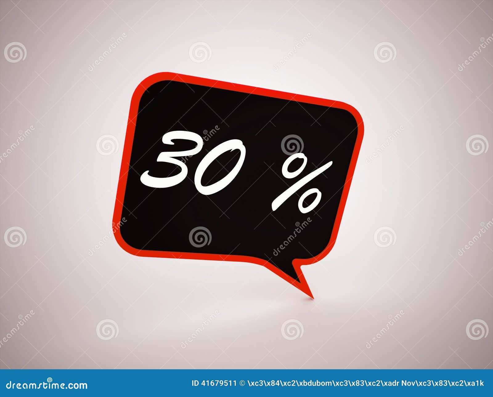 30 Percent Text on Speech Bubble Stock Illustration - Illustration of ...