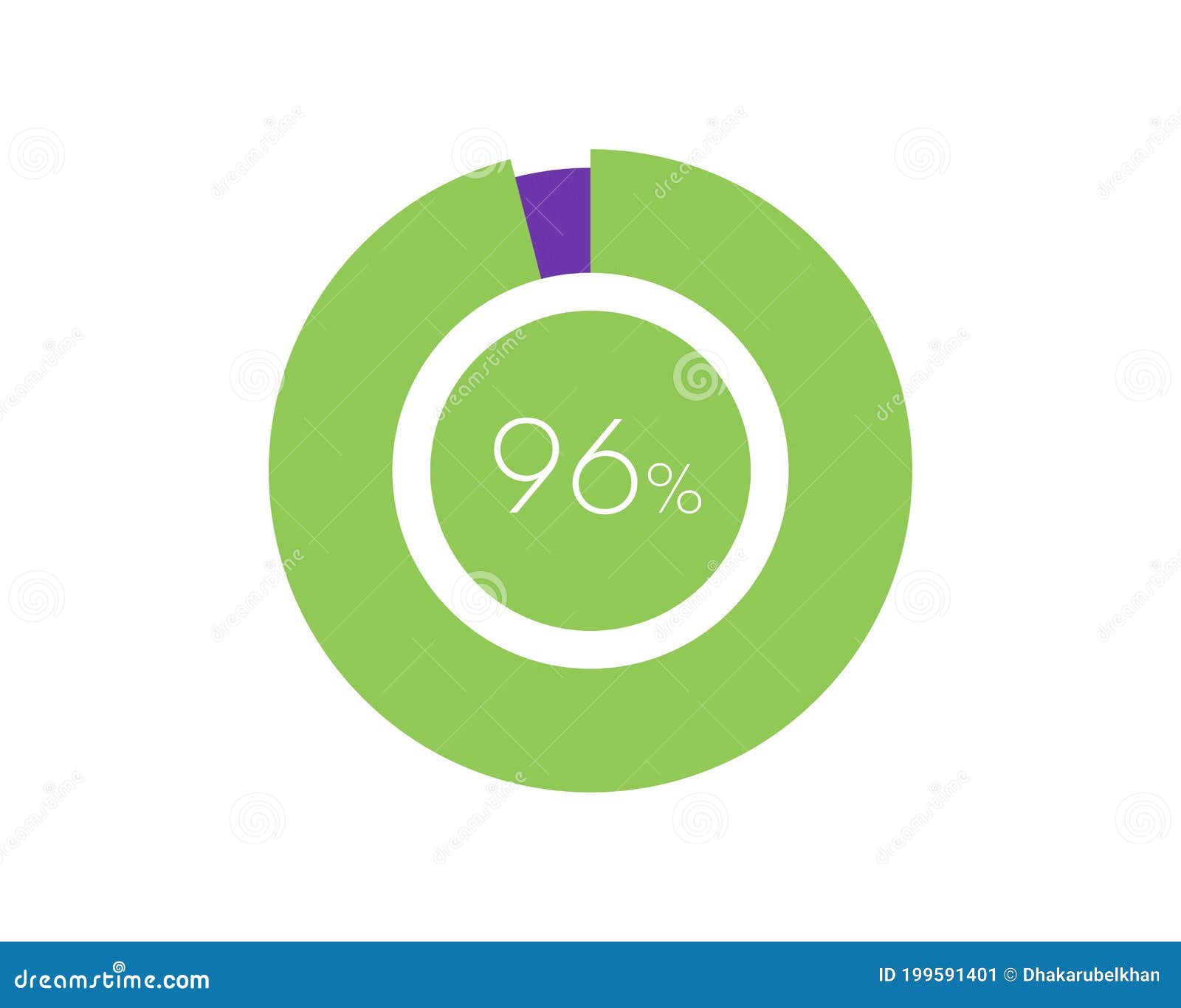 96-percentage-96-percentage-circle-diagram-infographic-stock-vector