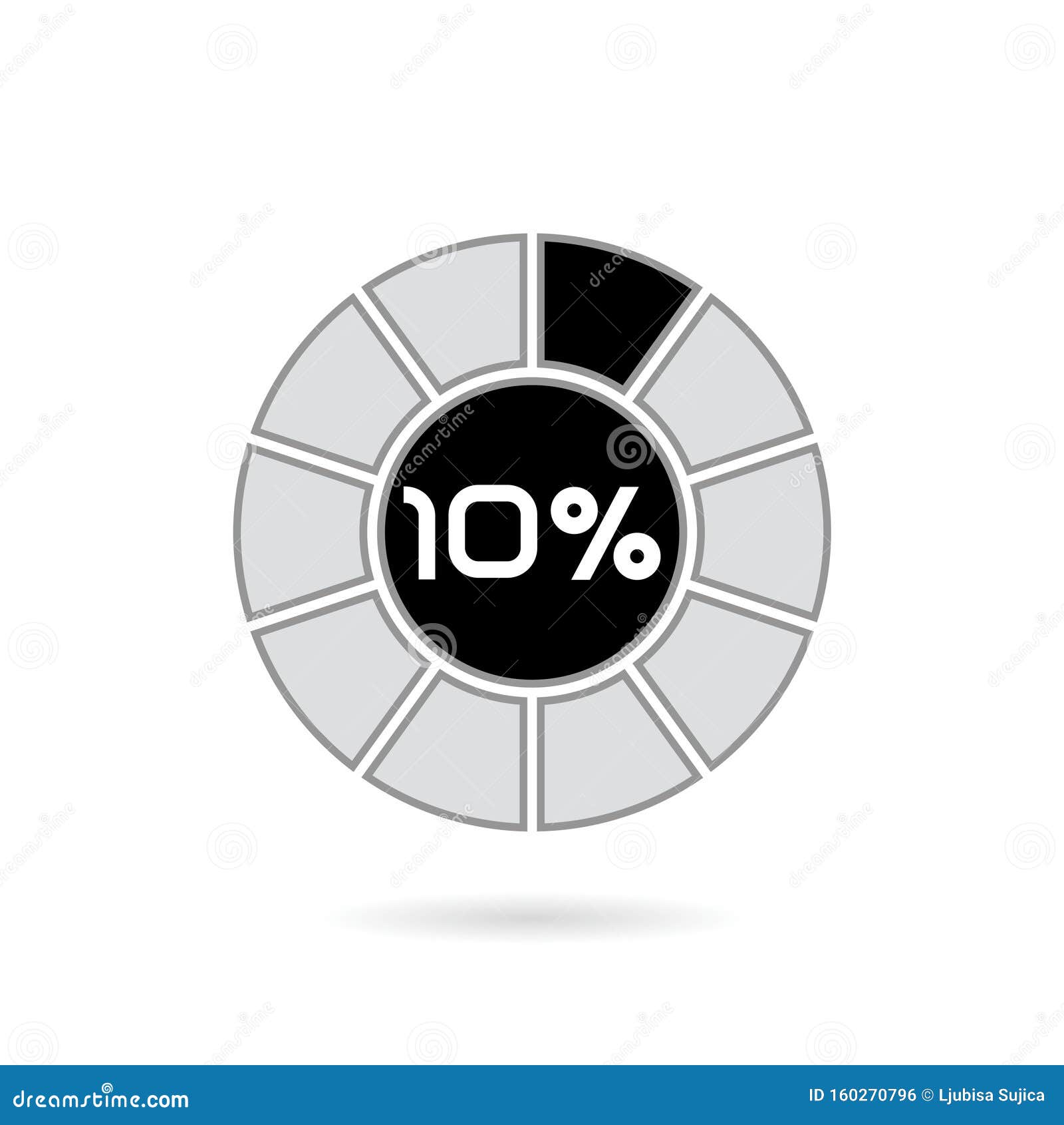 Percentage Pie Chart Template