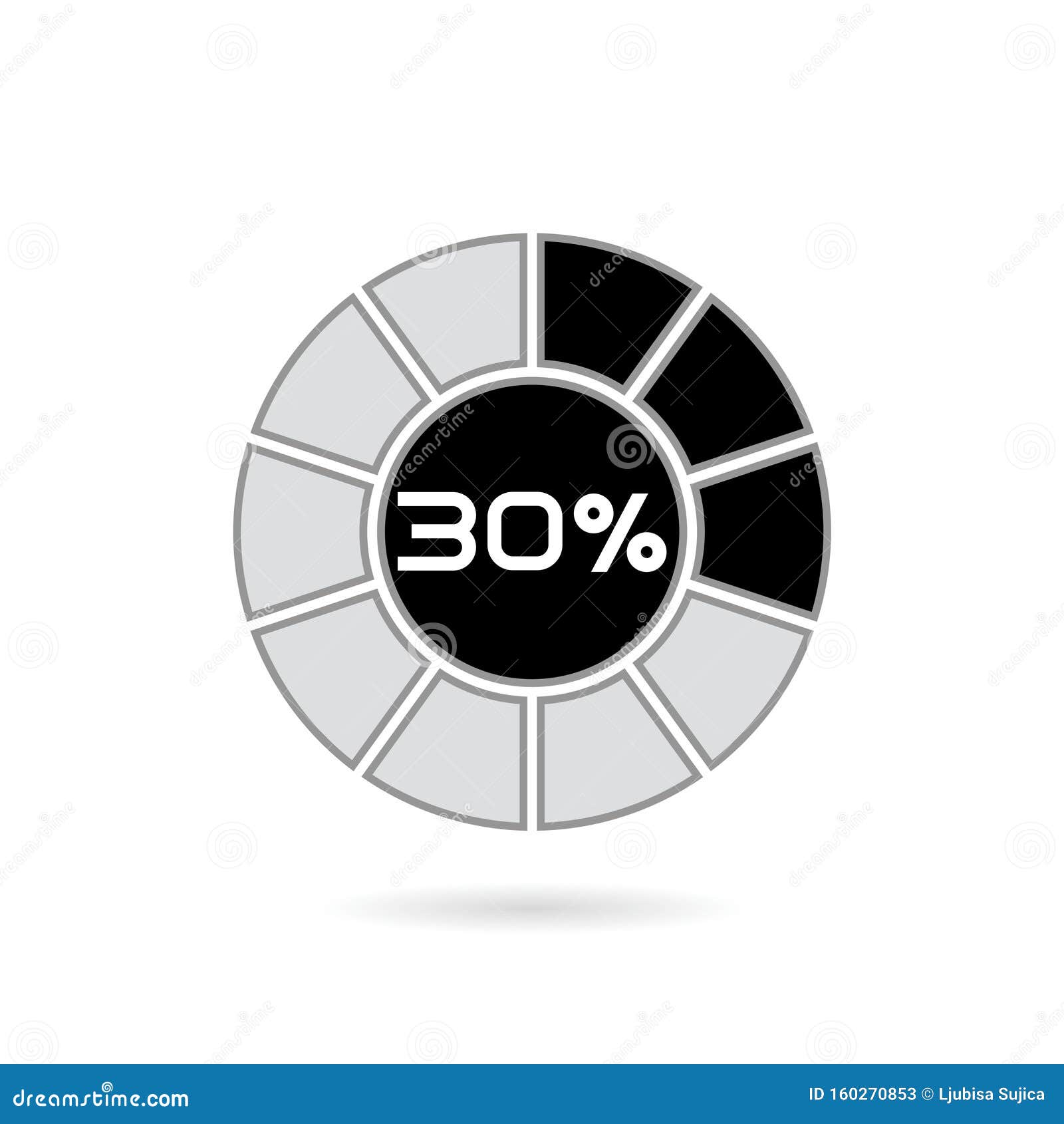 Percentage Pie Chart Template