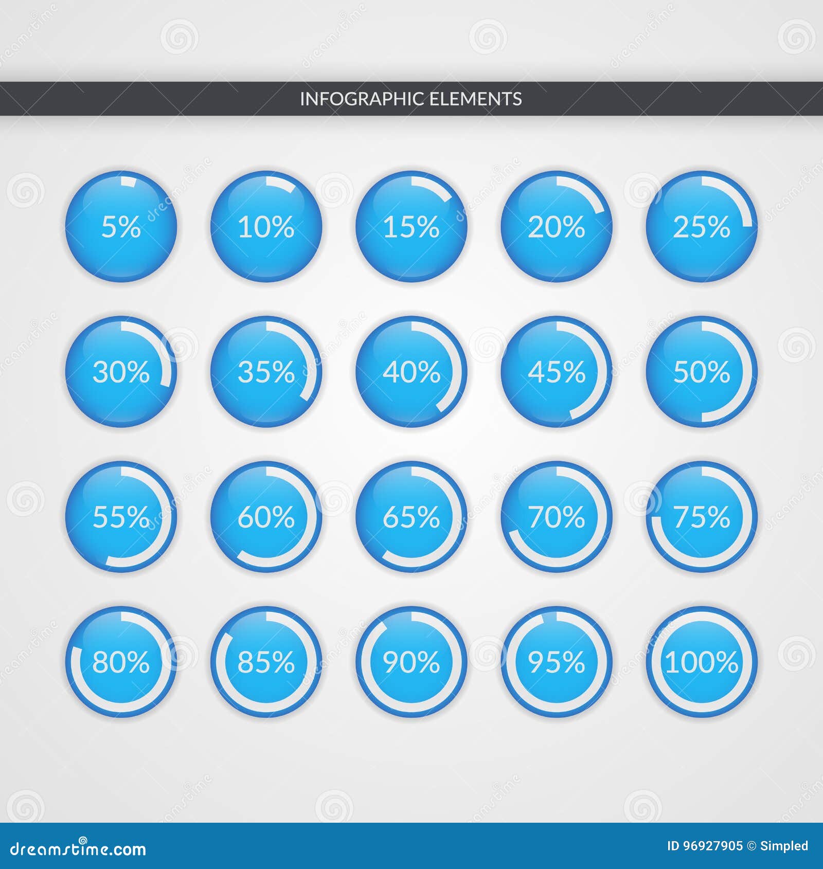 5 Piece Pie Chart