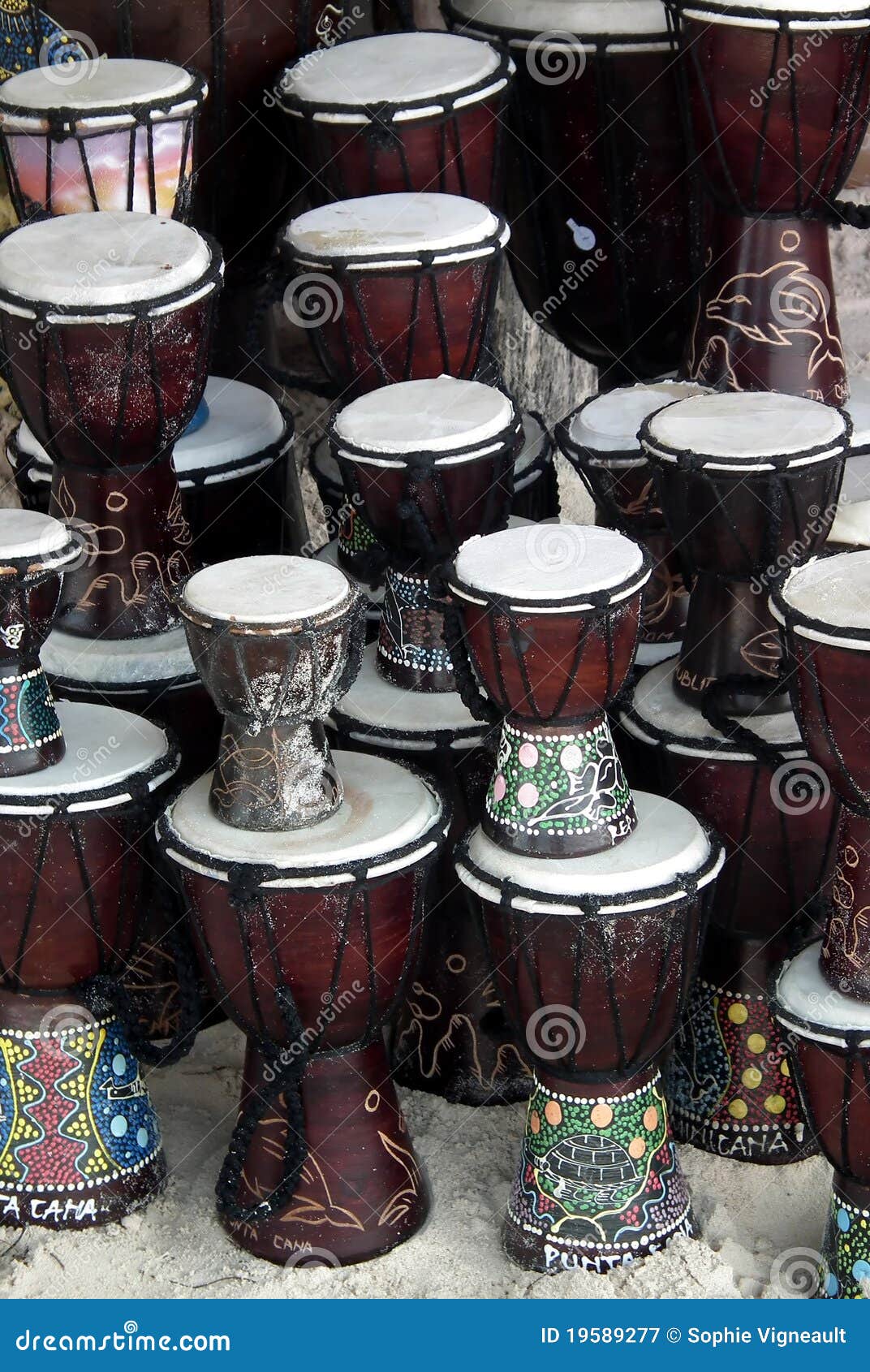 Percussion drums on beach stock image. Image of percussion 19589277