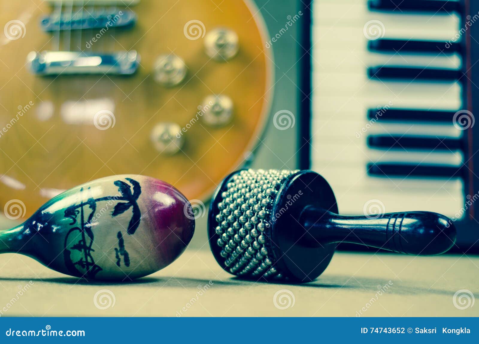 Percussion and Electric Guitar Accessories Music Stock Photo Image of musical, electric 74743652