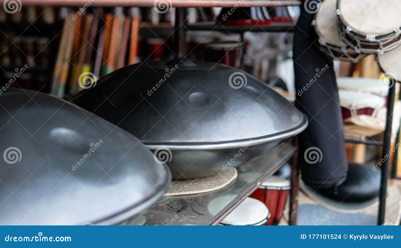 .percussion Musical Instrument Hang Stock Photo Image of hand