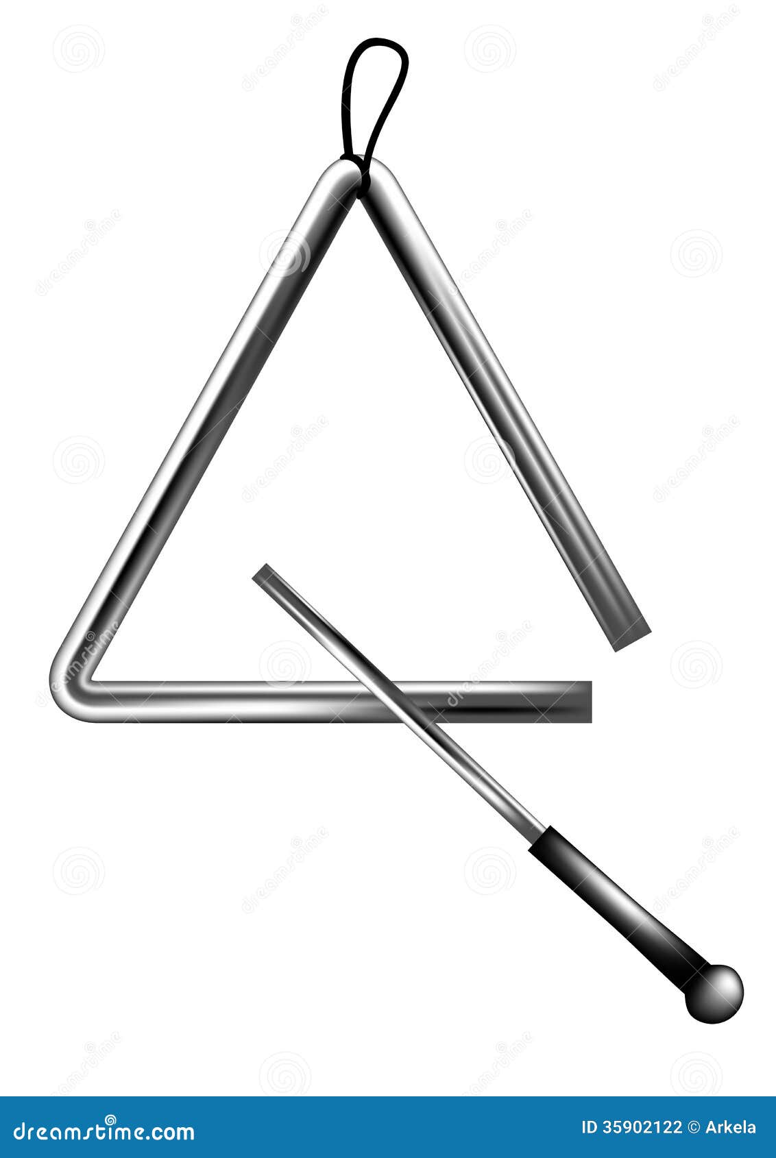 Percussion-triangle Instrument Musical Illustration Vectorielle