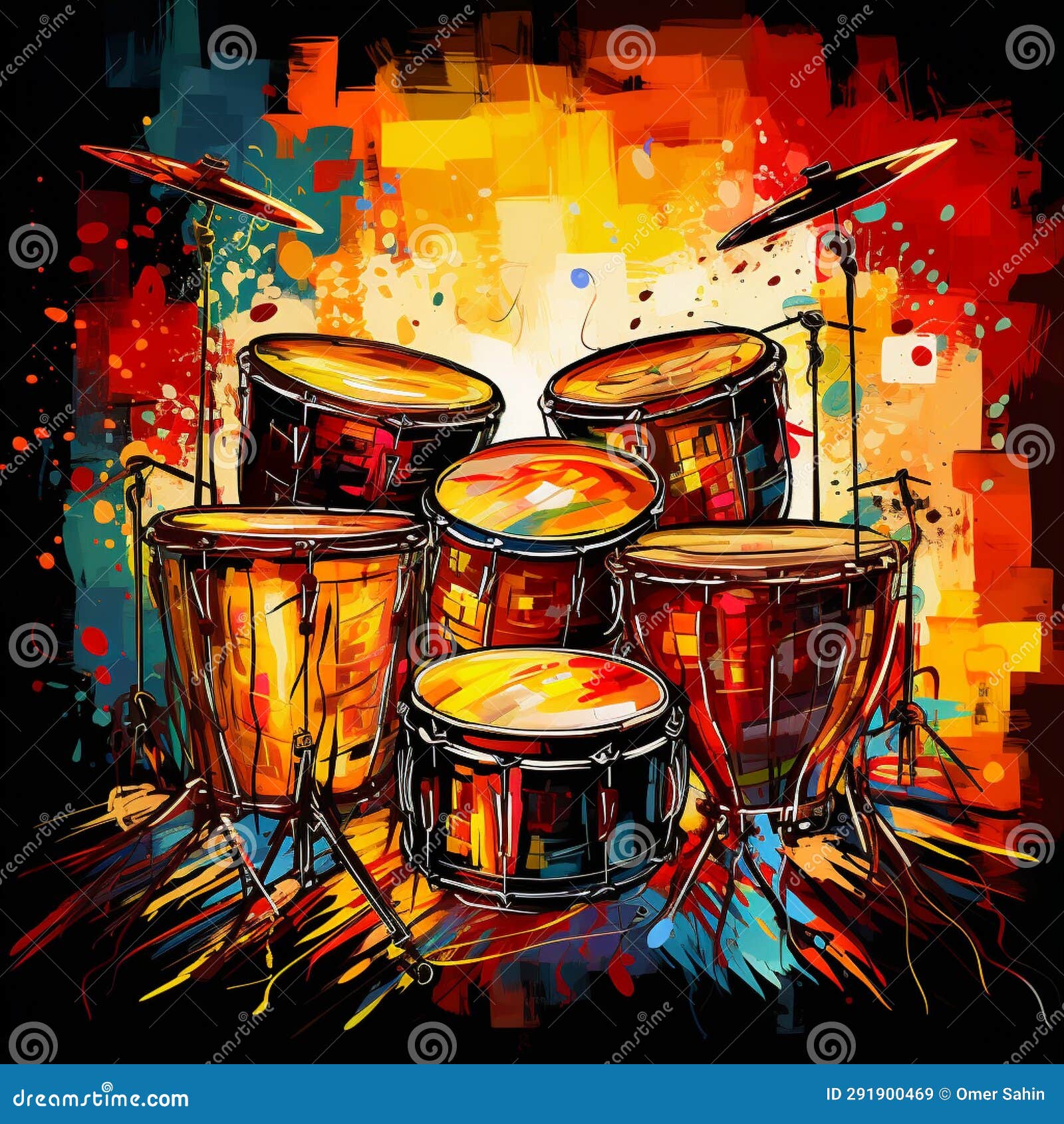 percussive pizzazz: a vibrant display of drums and percussion instruments