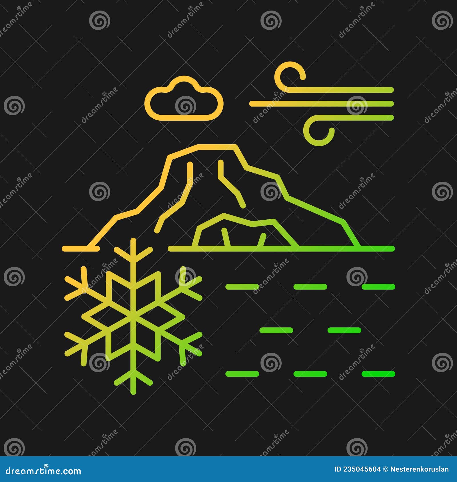 perennial ice gradient  icon for dark theme