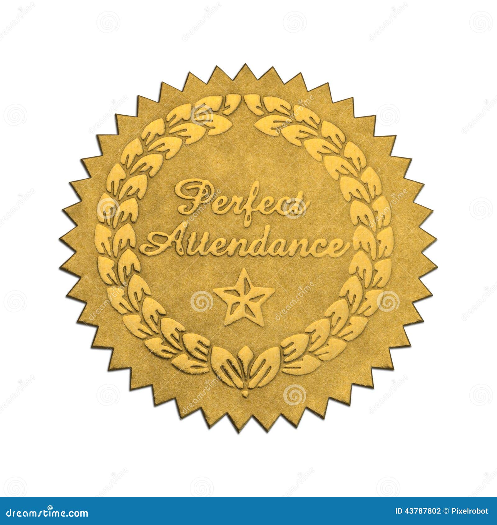 perfect attendance seal