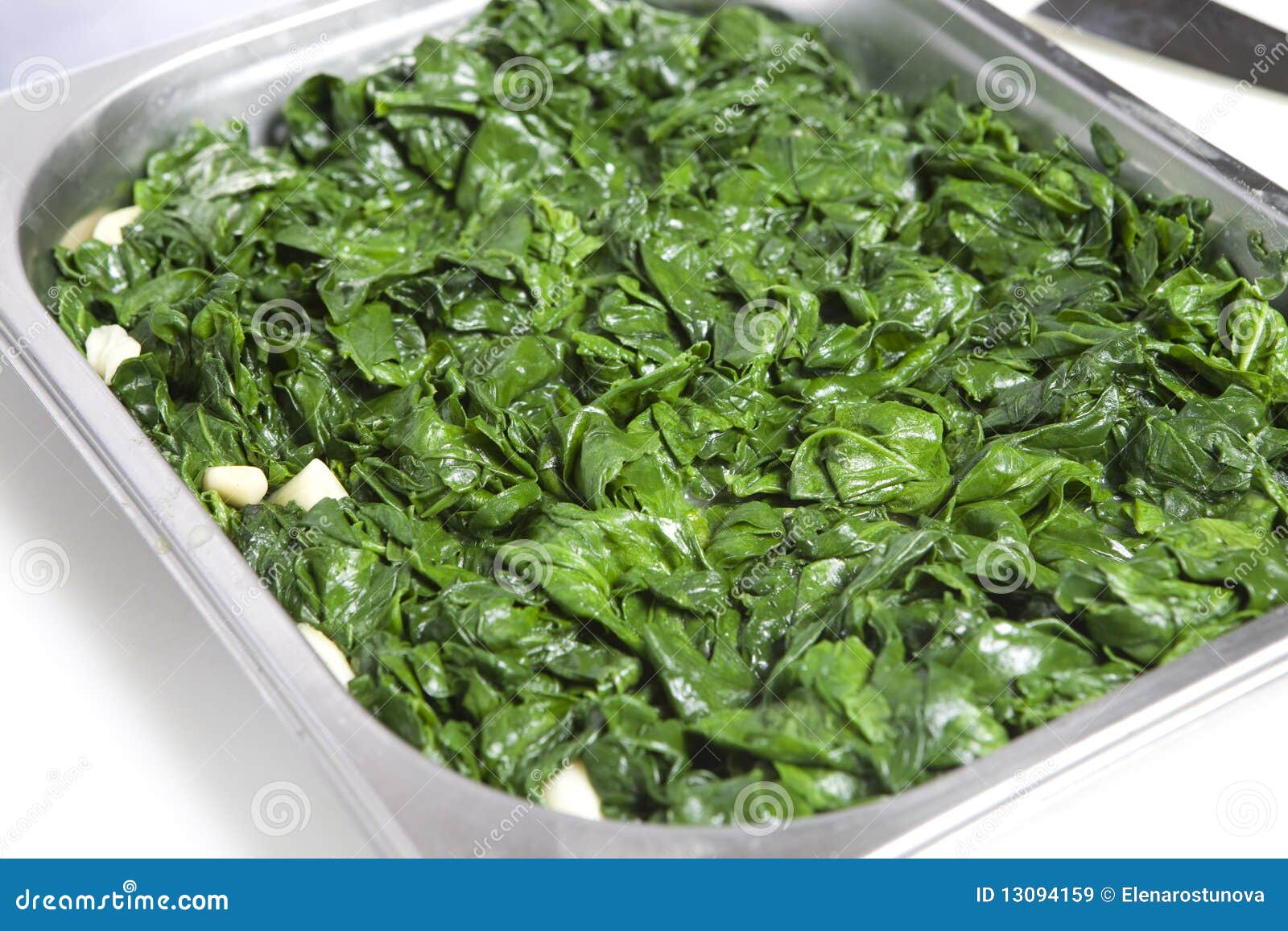 Perfect Baby Spinach Greens with Garlic Stock Image Image of bowl