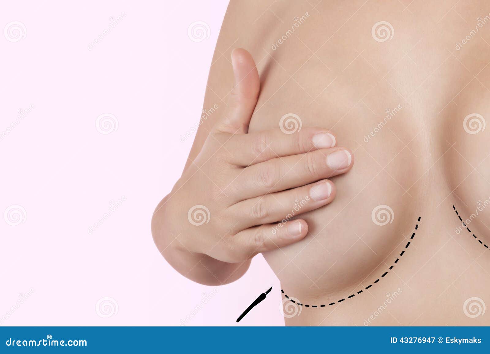 Perfect breast. stock image. Image of fingers, healthy - 43276947