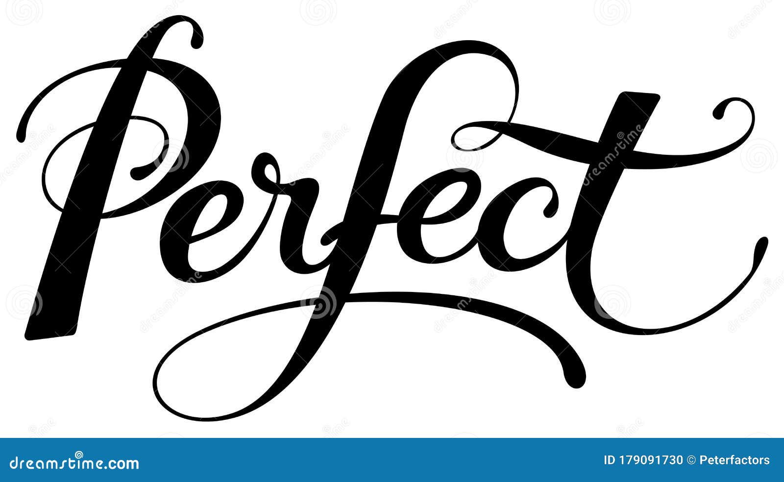 Impeccable - Custom Calligraphy Text Cartoon Vector | CartoonDealer.com