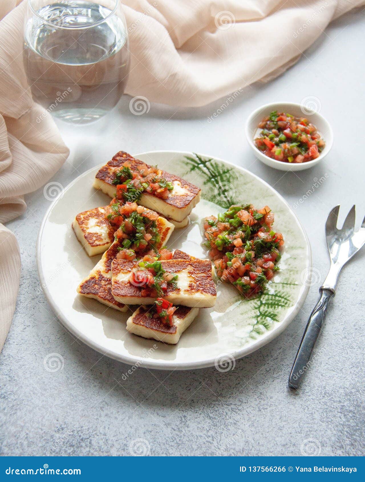 Grilled Cheese with Vegetable Sauce Stock Photo Image of grill, sauce