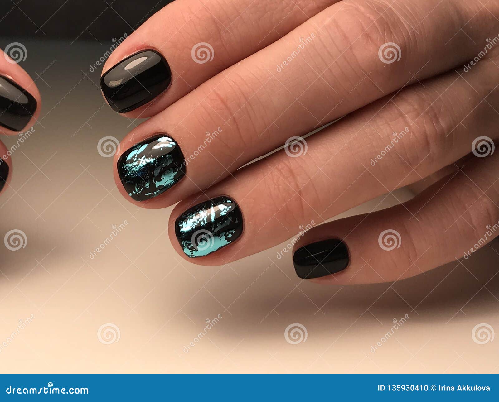 Nail Design For Gel Polish Stock Photo Image Of Polish 135930410