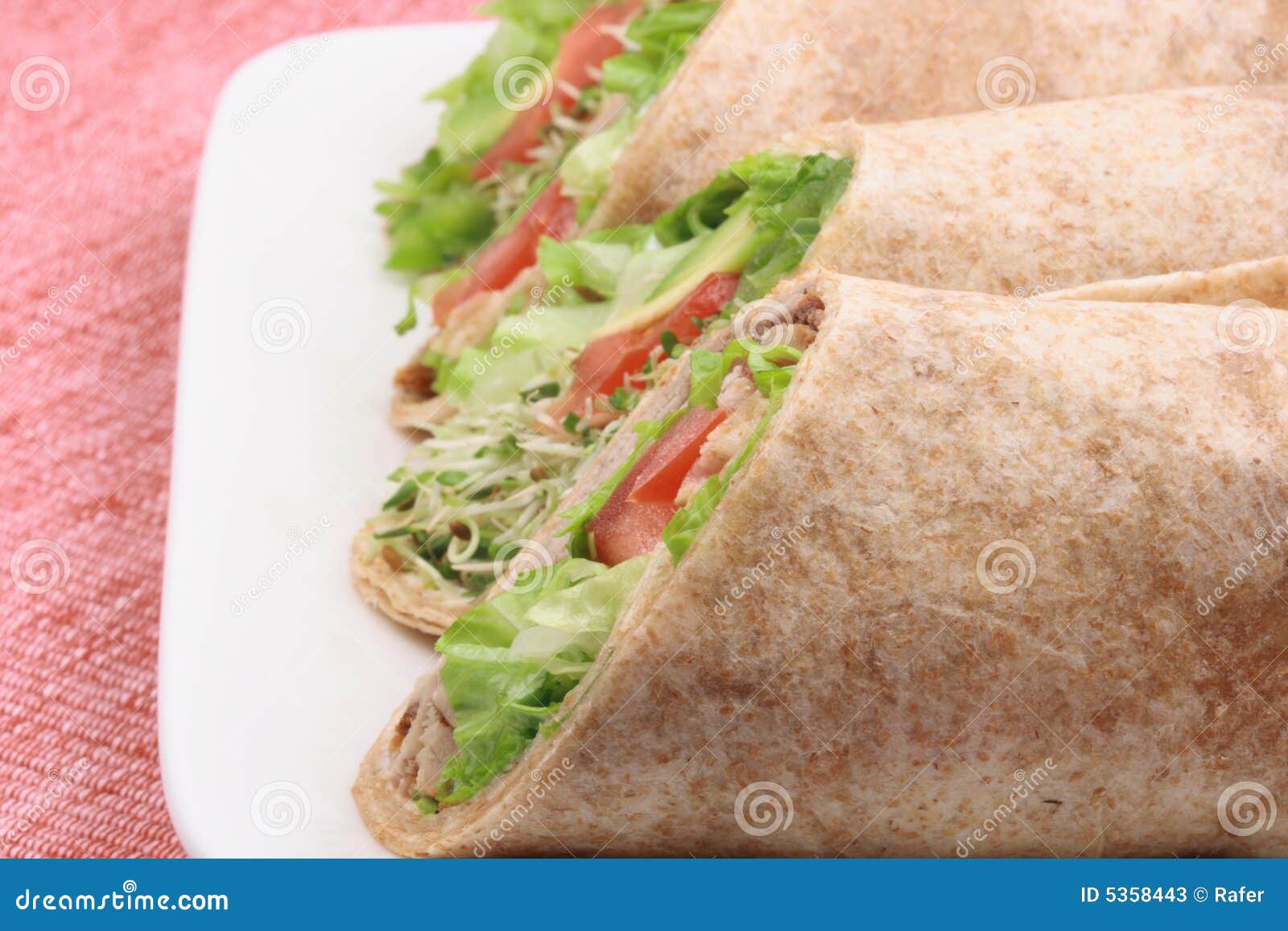 Perfect Meat Sandwich Wraps Stock Image Image of breakfast, healthy 5358443
