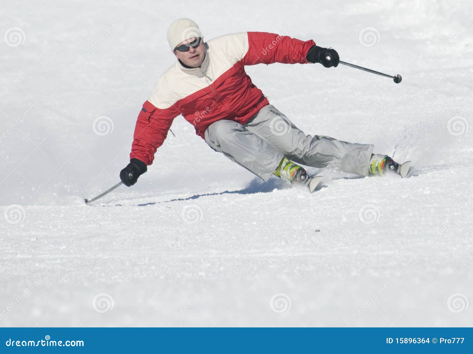 perfect skiing downhill
