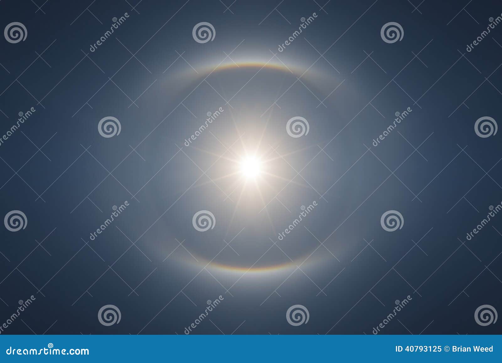 perfect symmetrical sun halo