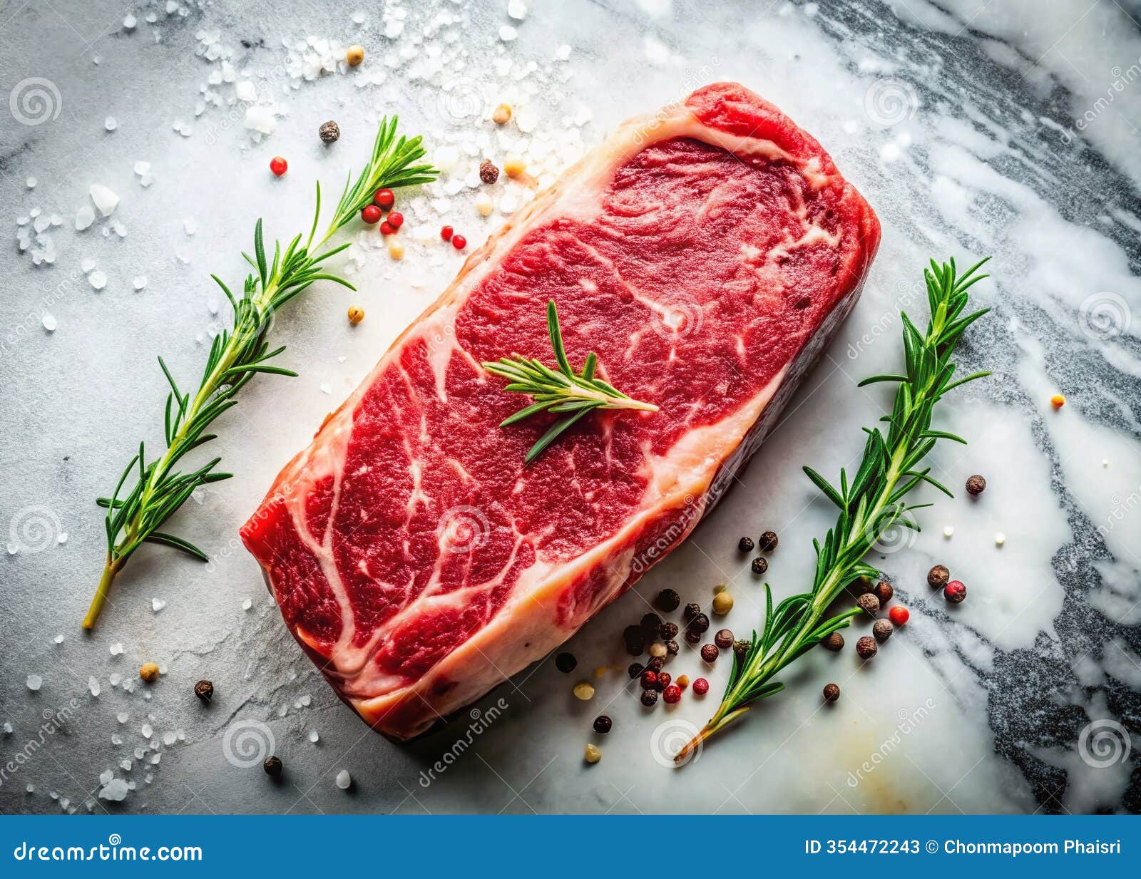 perfectly marbled strip loin steak a stunning raw readytocook culinary masterpiece