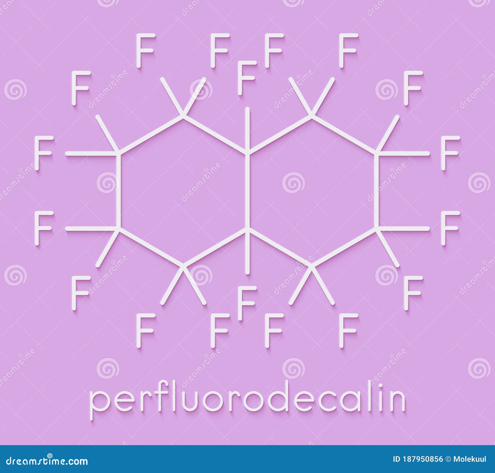 Perfluorodecalin Fluorocarbon Molecule. Used As Component of Artificial